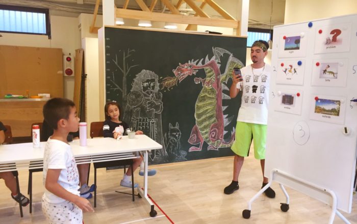 覚えたワードはフリートークでも。