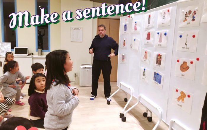 ストーリーにでてくる単語を使ってセンテンスを作ろう！