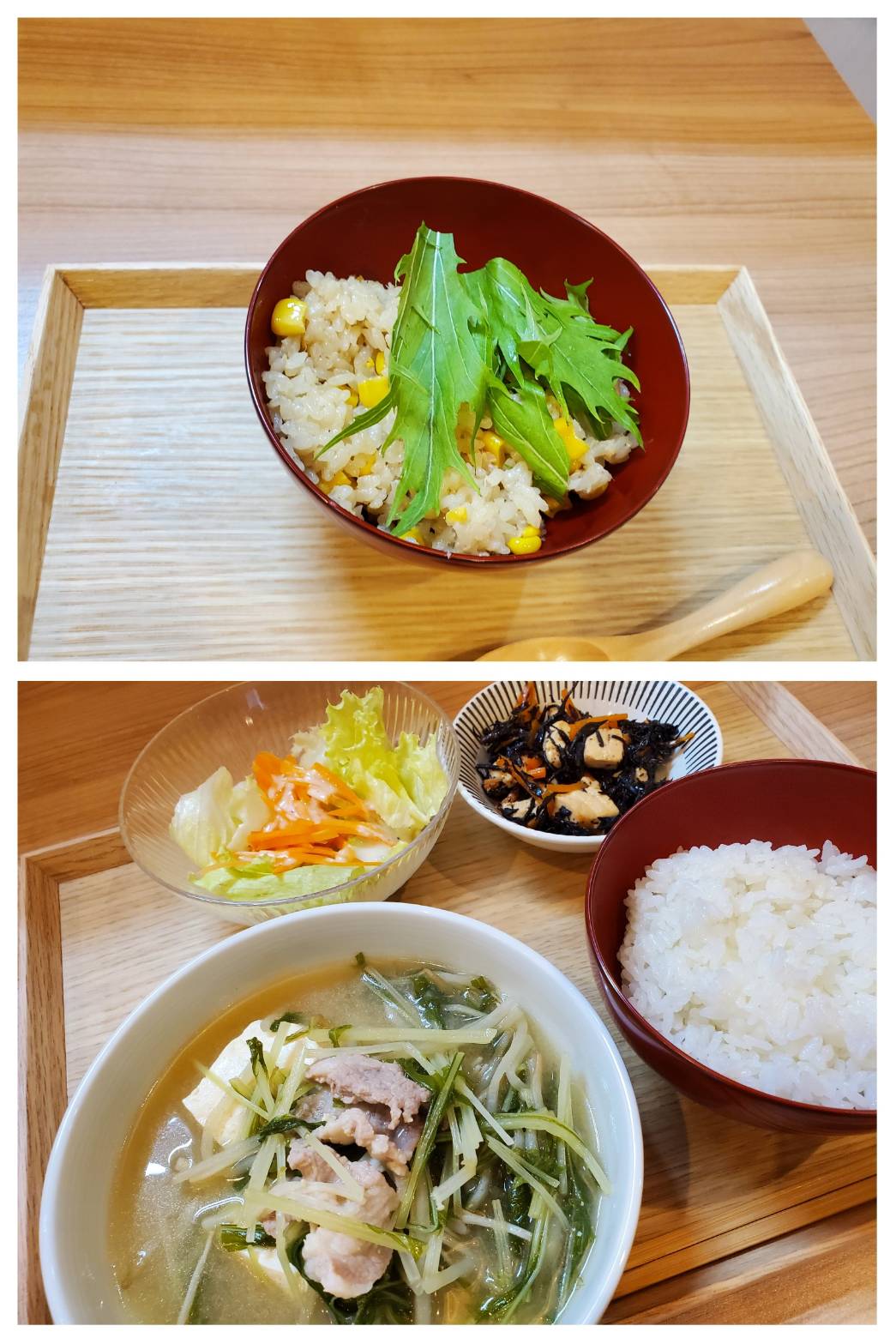 【都筑校】炊き込みご飯とひじき煮！
