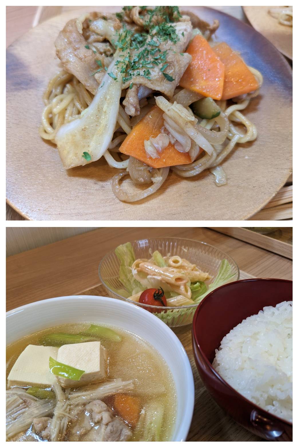 【都筑校】やきそばと野菜スープ！