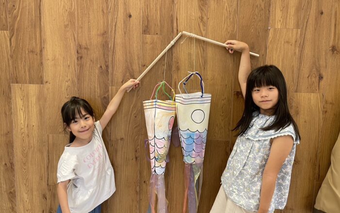 【都筑校】魚が空を飛んでいる？！？ Fishing Kiteづくり