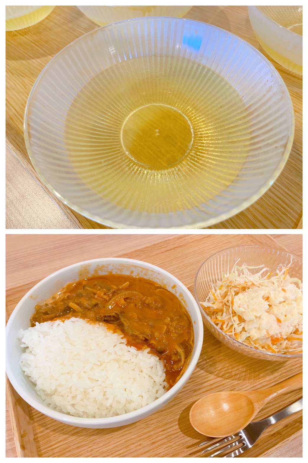 【都筑校】アップルゼリー、ビーフストロガノフ