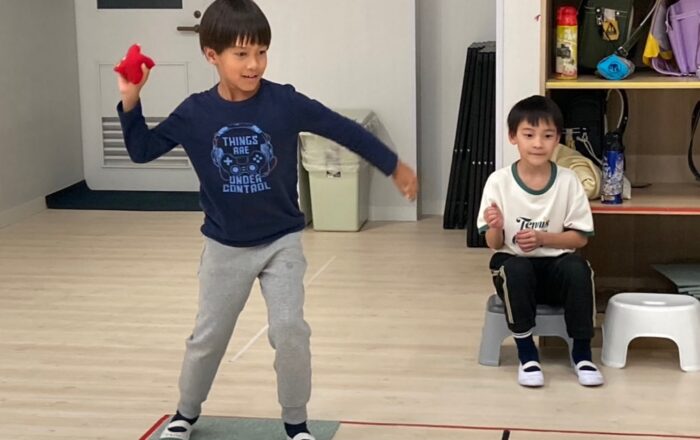 【都筑校】棒を倒せたらポイントゲット！