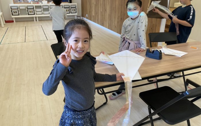 【都筑校】凧を作ろう！！