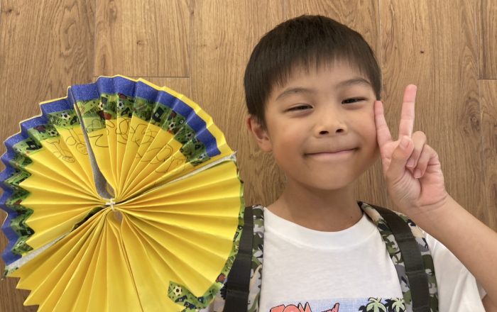 【都筑校】手作りうちわで涼もう！